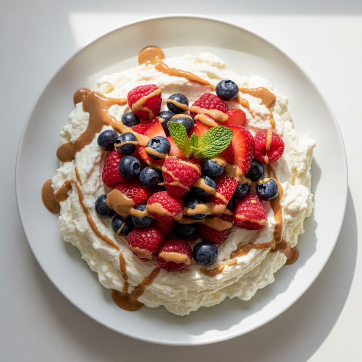 Greek Yogurt Protein Mousse with Mixed Berries