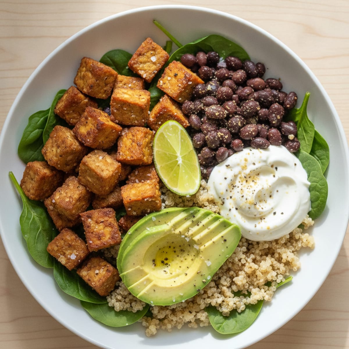 Black Bean Quinoa Bowl with Avocado