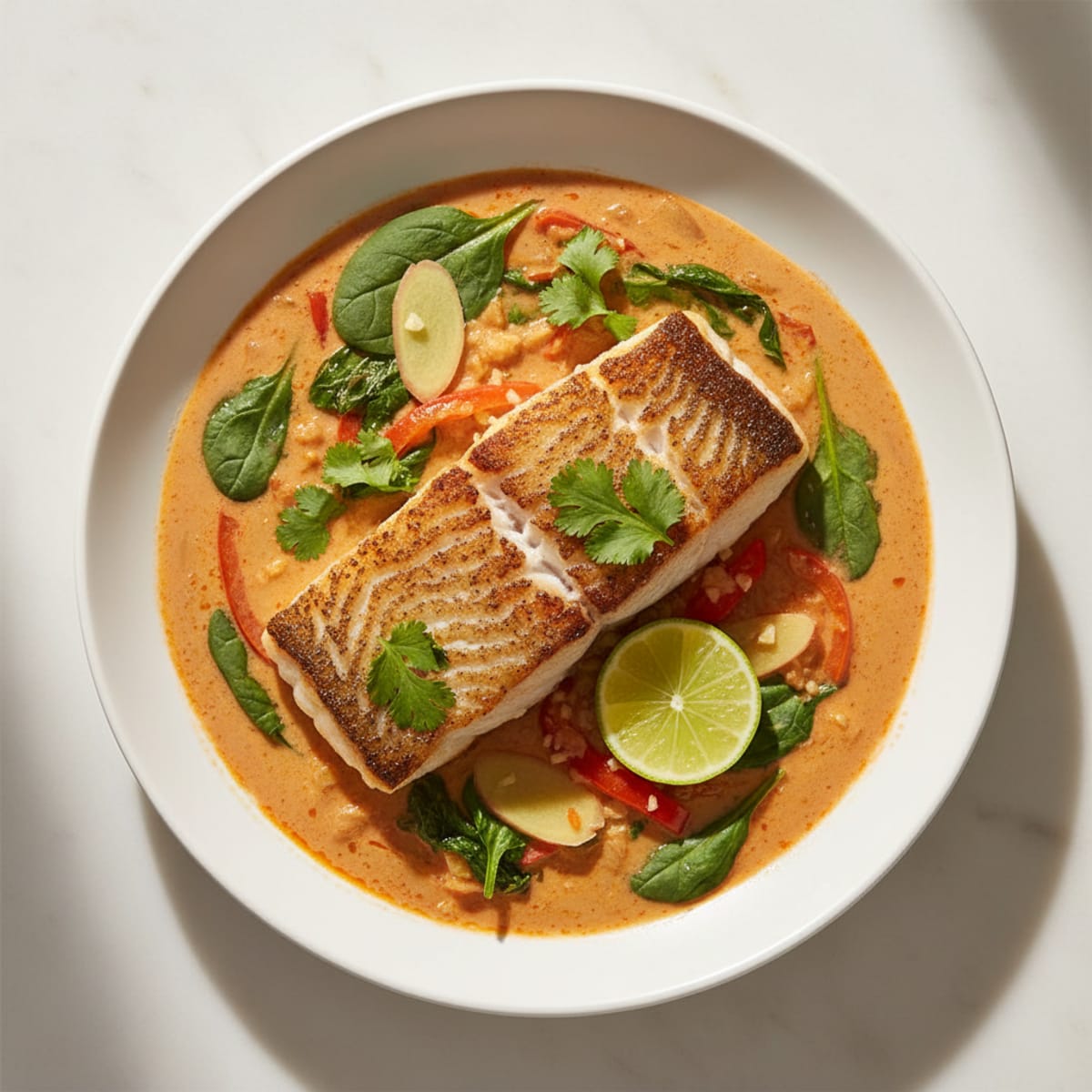 Black Cod in Coconut Curry Sauce
