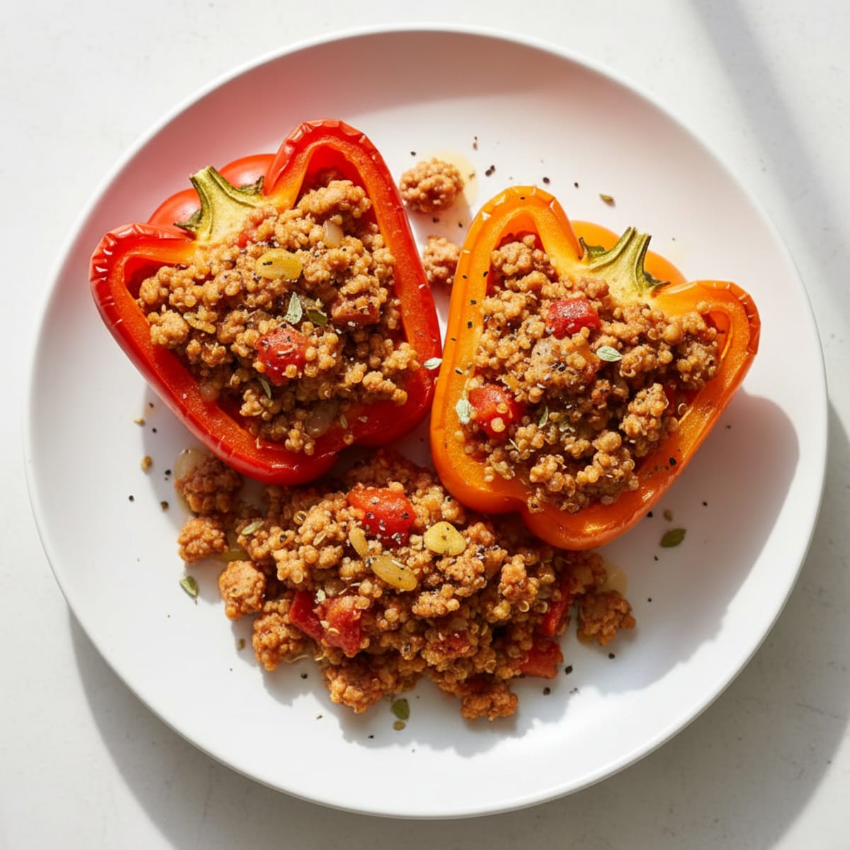 Turkey and Quinoa Stuffed Peppers