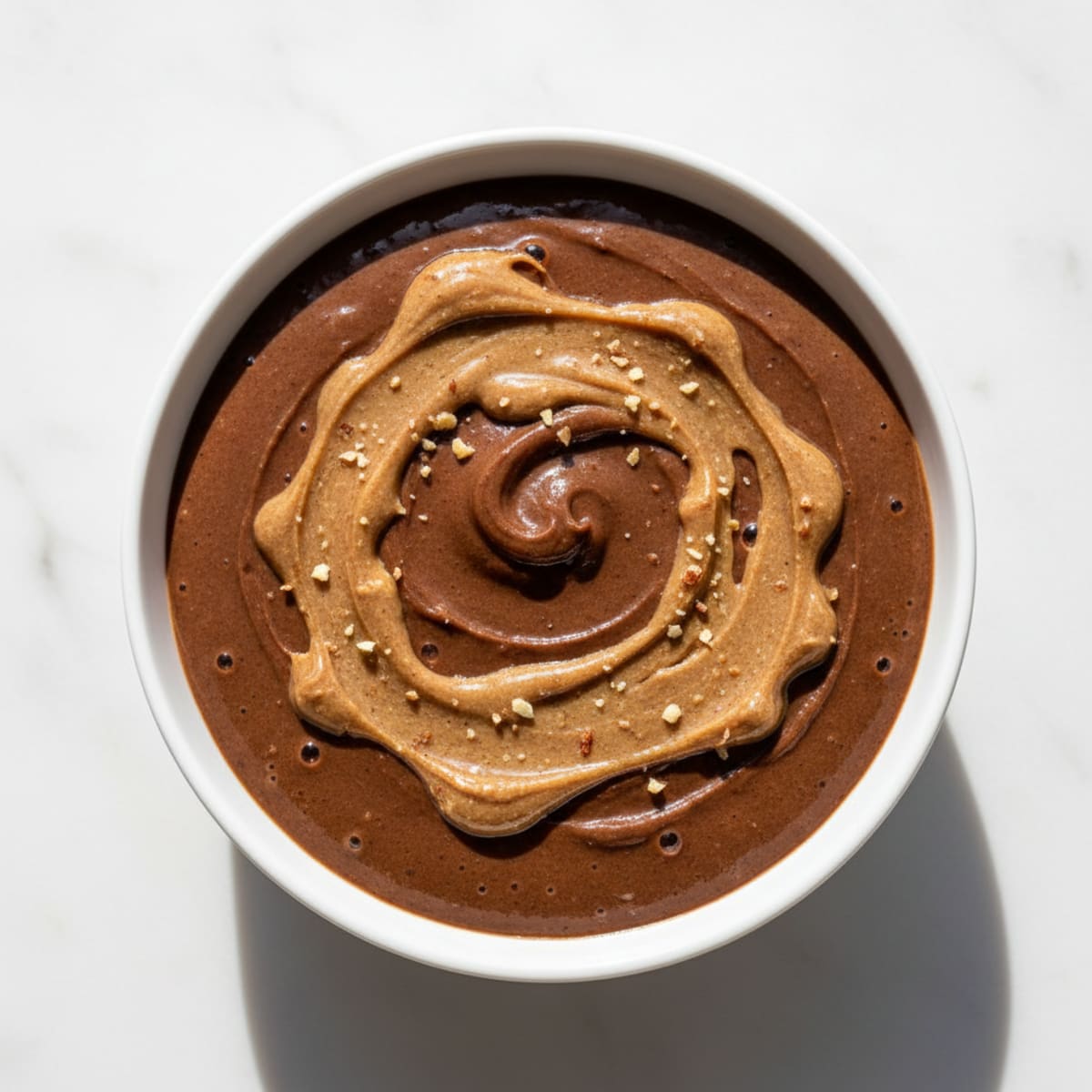 Silky Chocolate Protein Pudding with Almond Butter
