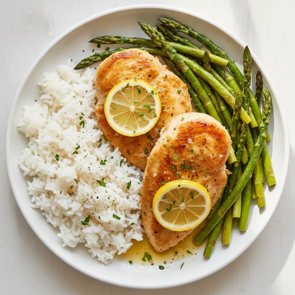 Lemon Herb Chicken with Roasted Asparagus