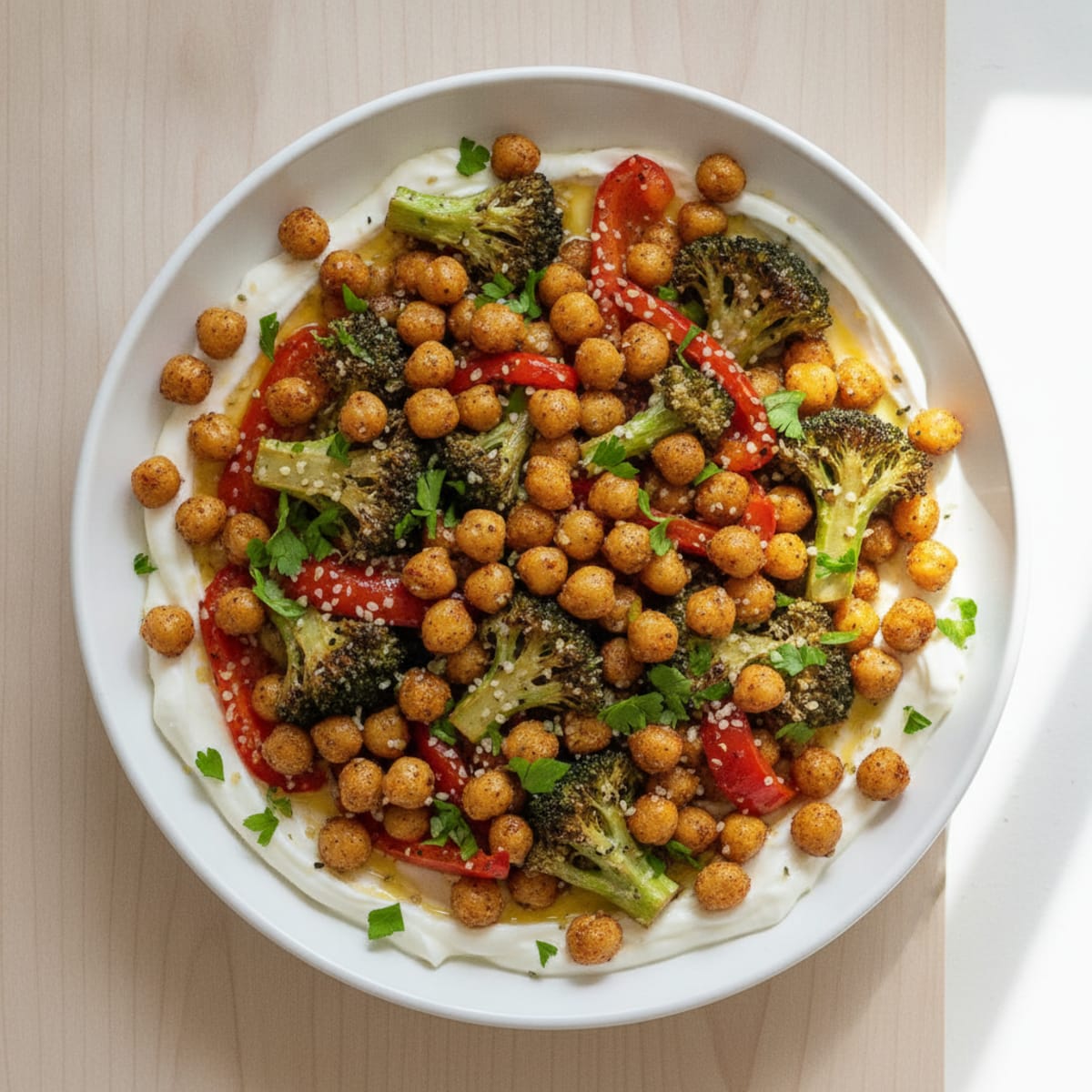 Roasted Vegetable and Chickpea Bowl