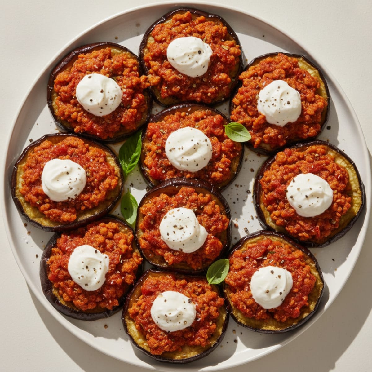 Roasted Eggplant with Herbed Tomato Sauce