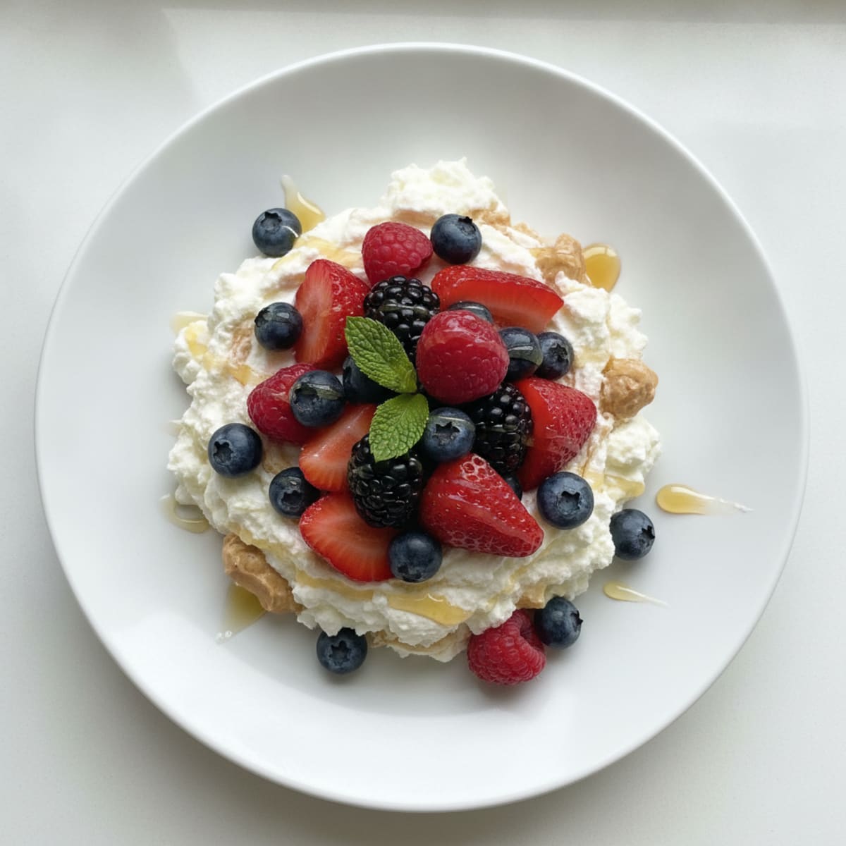 Silky Greek Yogurt Protein Mousse with Mixed Berries