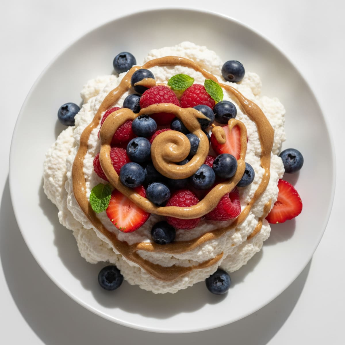 Greek Yogurt Protein Mousse with Mixed Berries