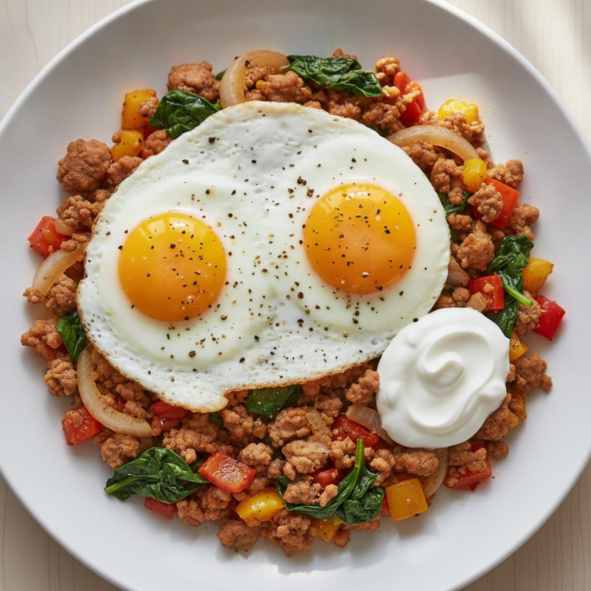 Savory Ground Turkey and Egg Breakfast Skillet