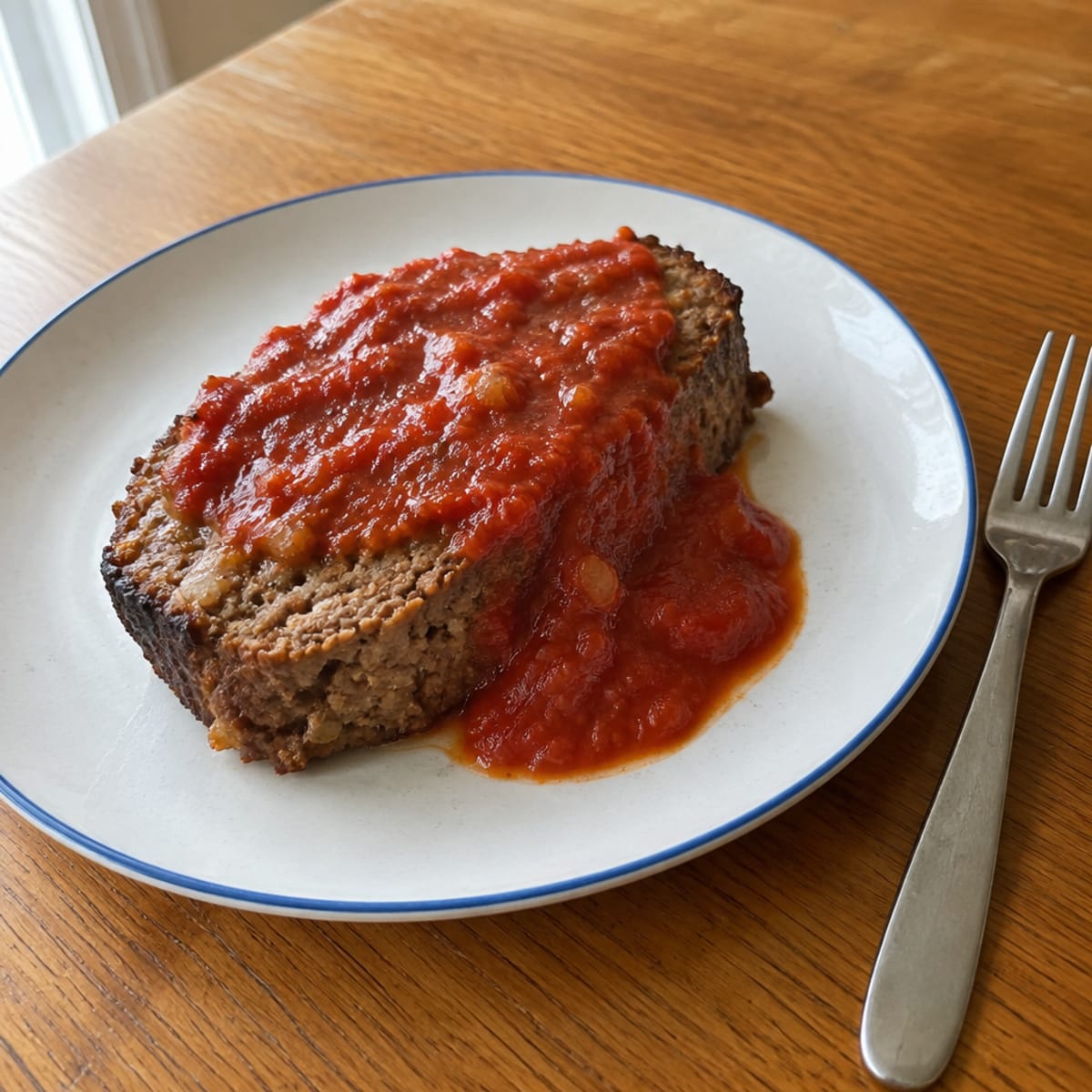 Classic beef meatloaf with marinara