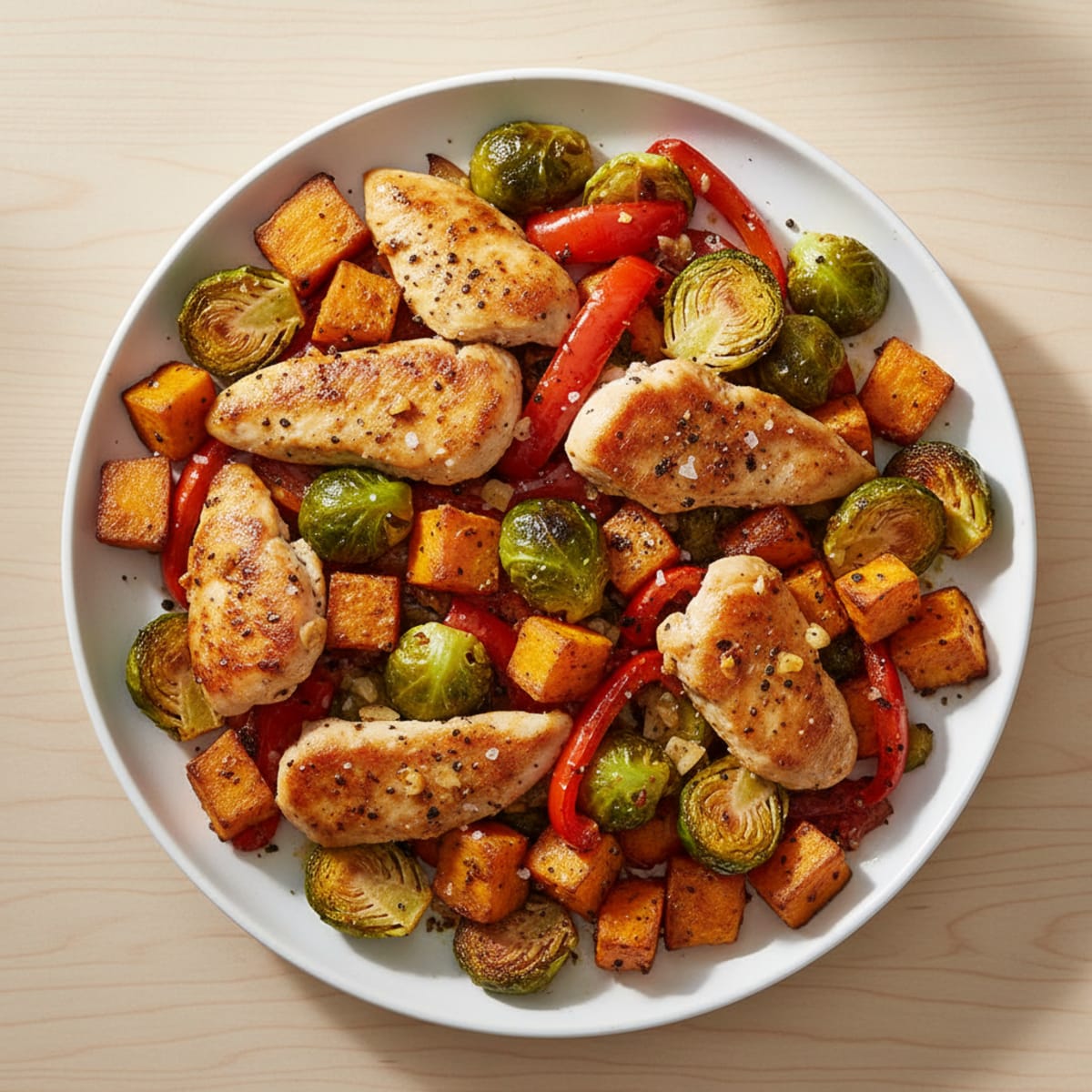 Chicken and Roasted Vegetable Skillet