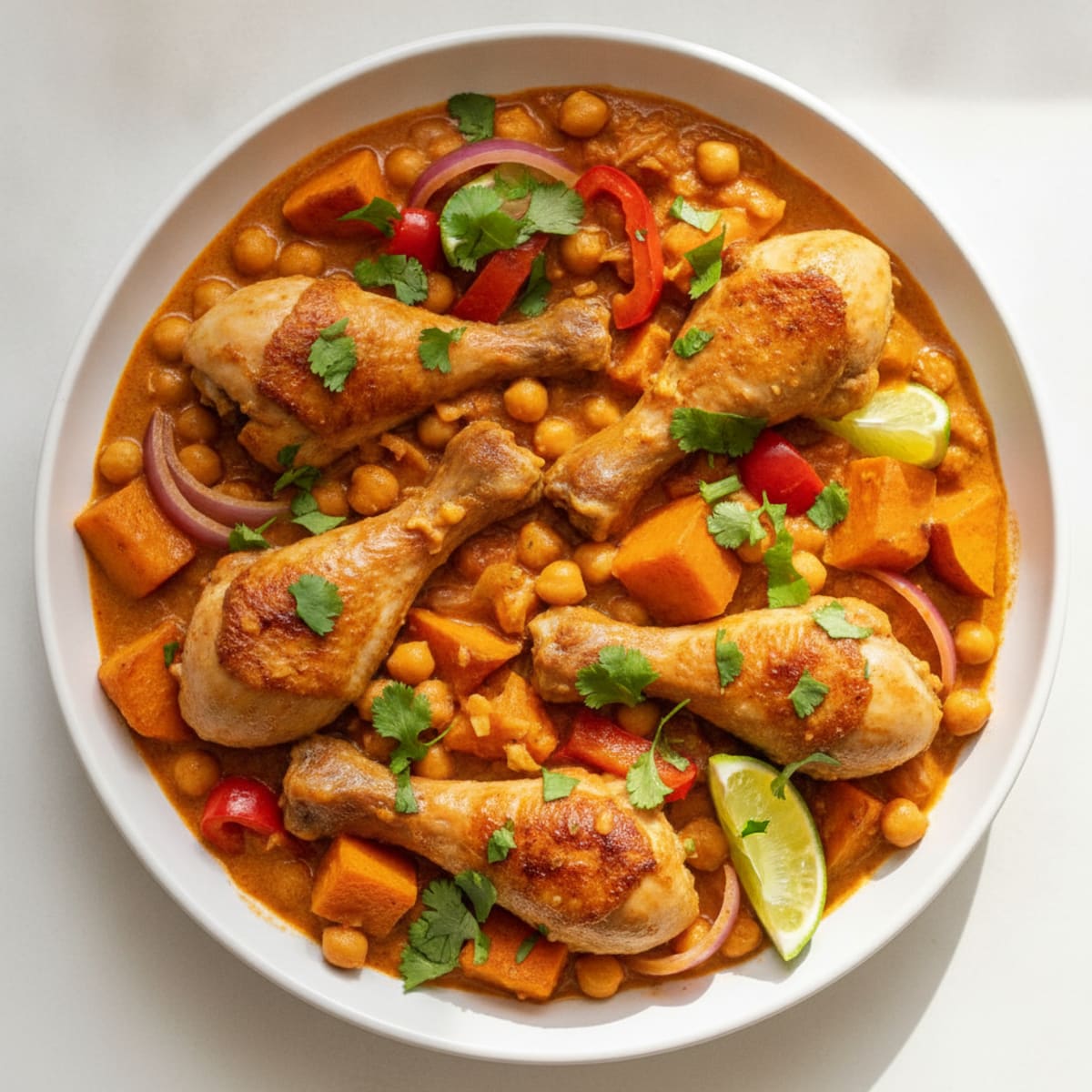 Coconut Curry Chicken Skillet with Sweet Potatoes
