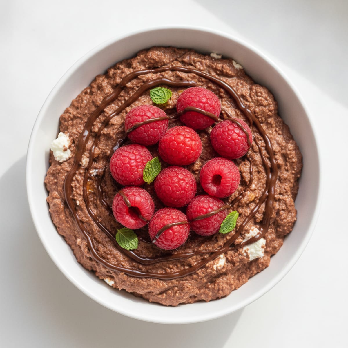 Protein-Rich Chocolate Cottage Cheese Mousse with Berries