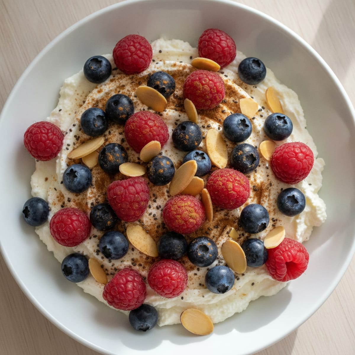 Cottage Cheese with Berries and Nuts
