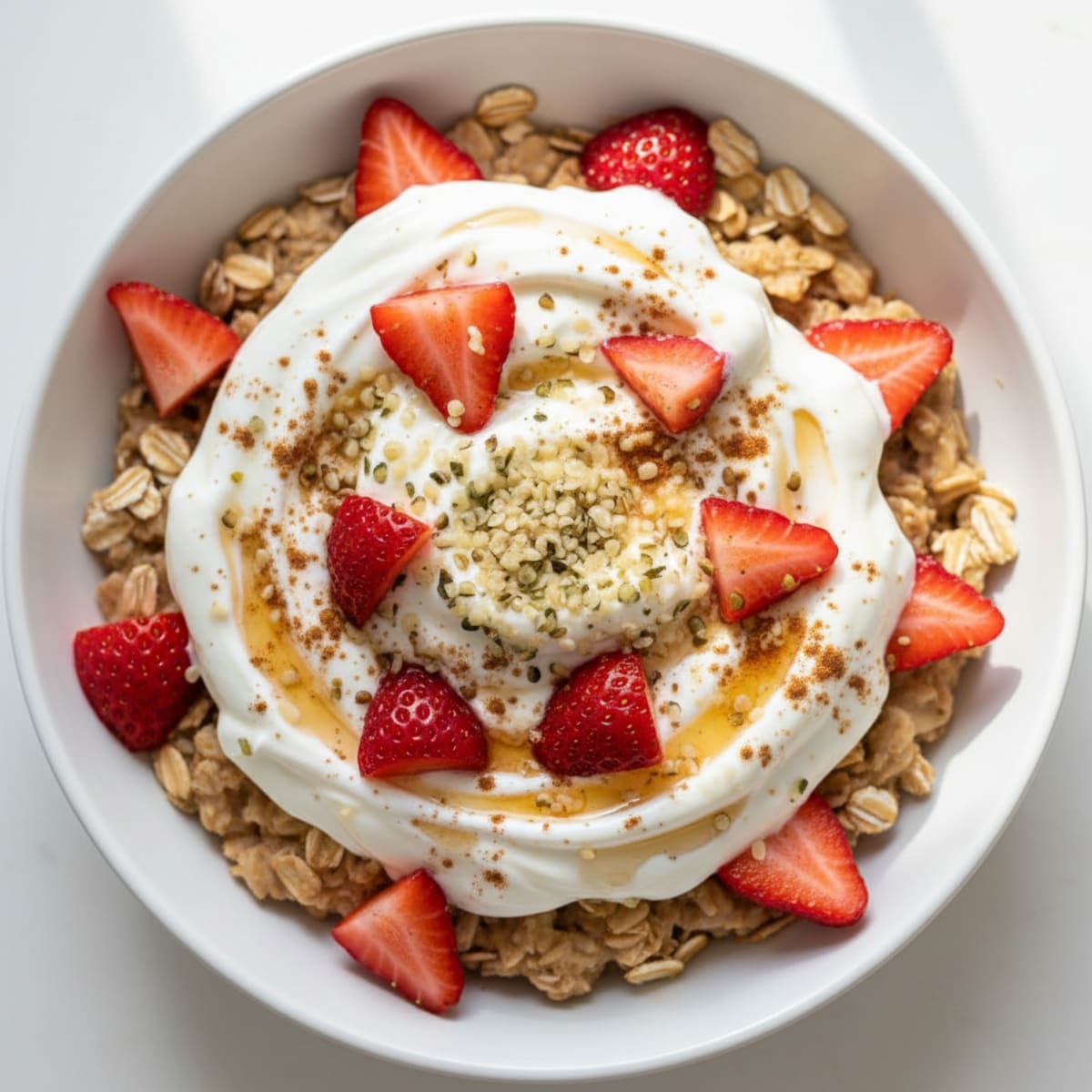 Overnight Oats with Yogurt Swirl