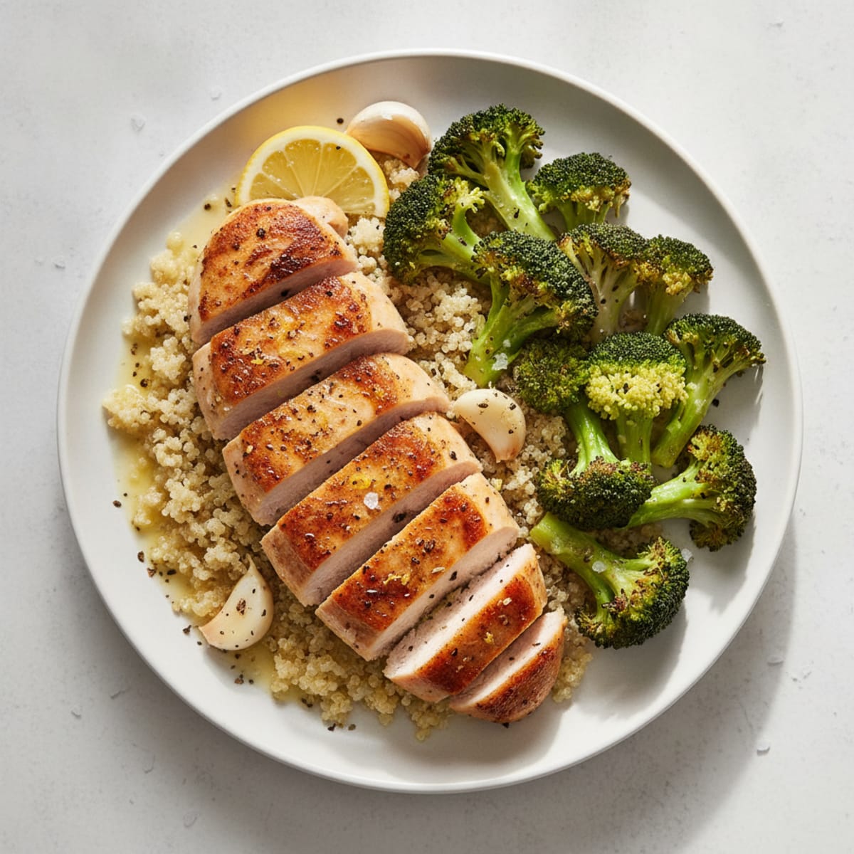 Lemon Herb Chicken with Roasted Broccoli