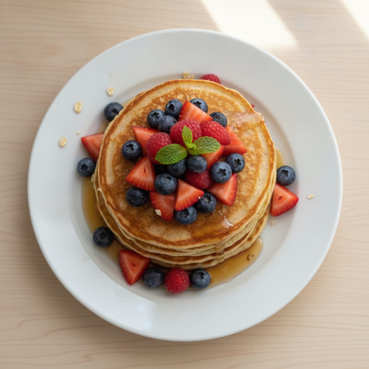 Oat Protein Pancakes with Berries
