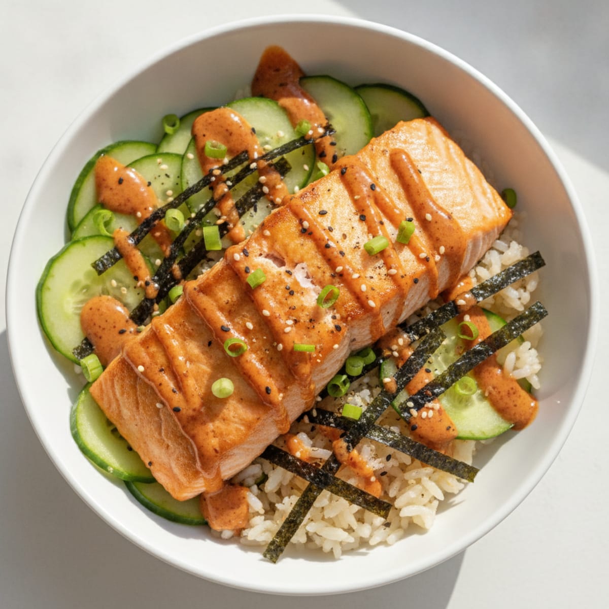 Baked Salmon Sushi Bowl