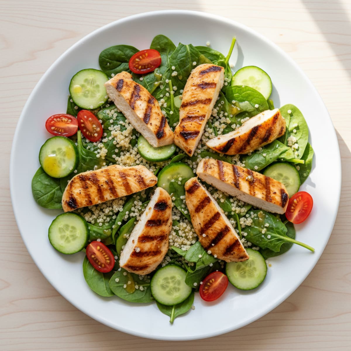 Grilled Chicken and Quinoa Salad with Lemon Vinaigrette