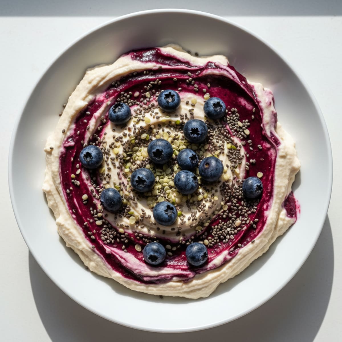 Silky Tofu Protein Smoothie Bowl with Chia and Berries