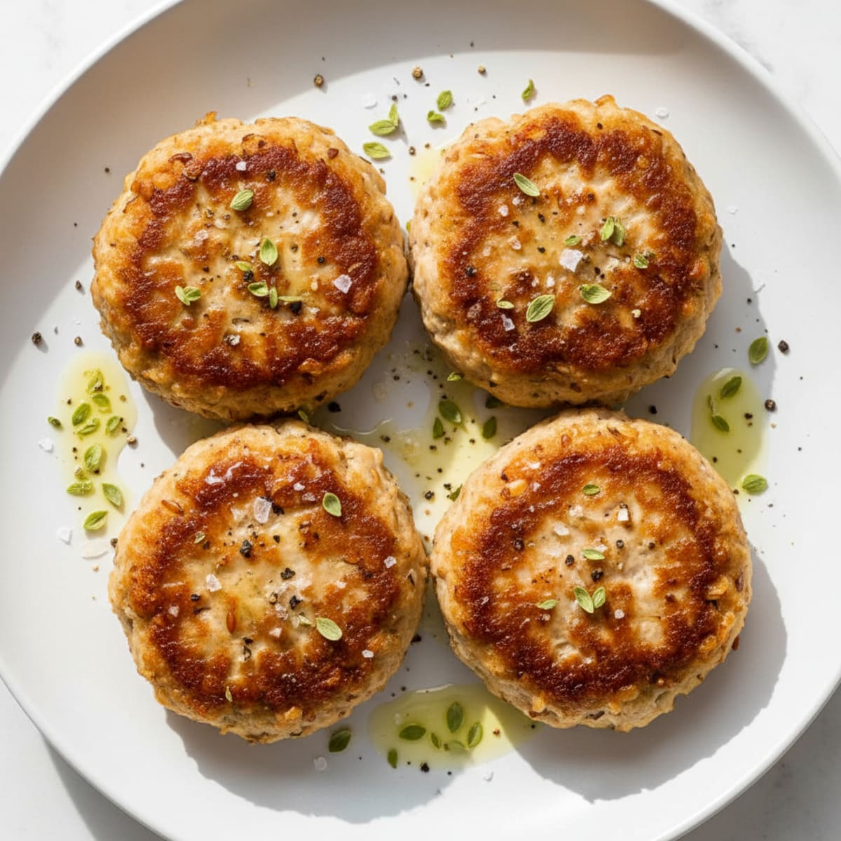 Homemade Lean Chicken Flaxseed Patties
