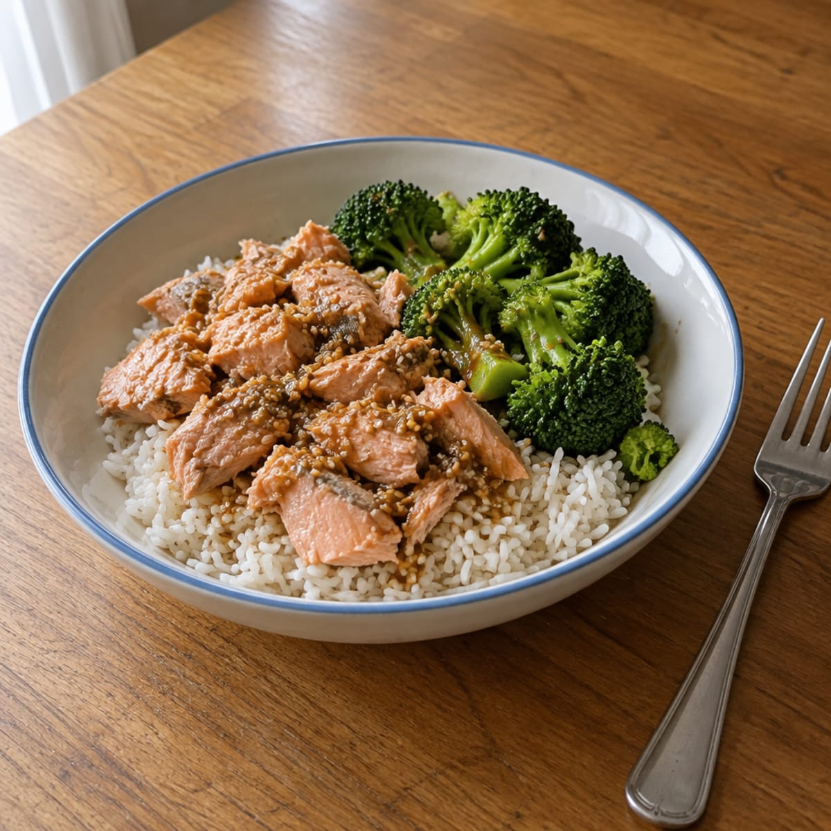 Salmon rice bowl