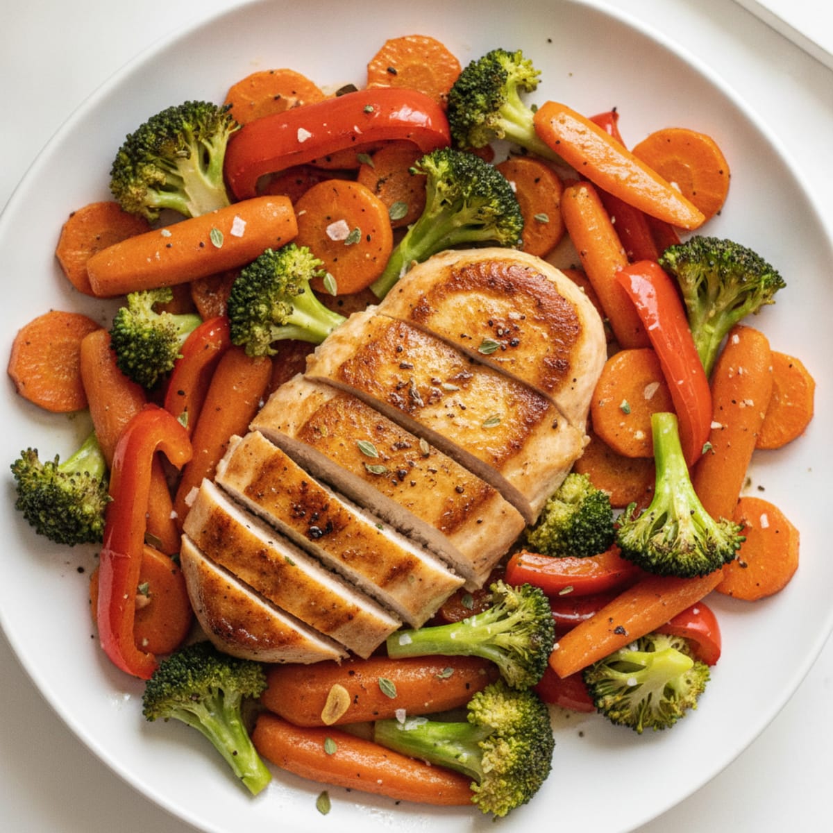 Pan-Seared Chicken with Roasted Vegetables