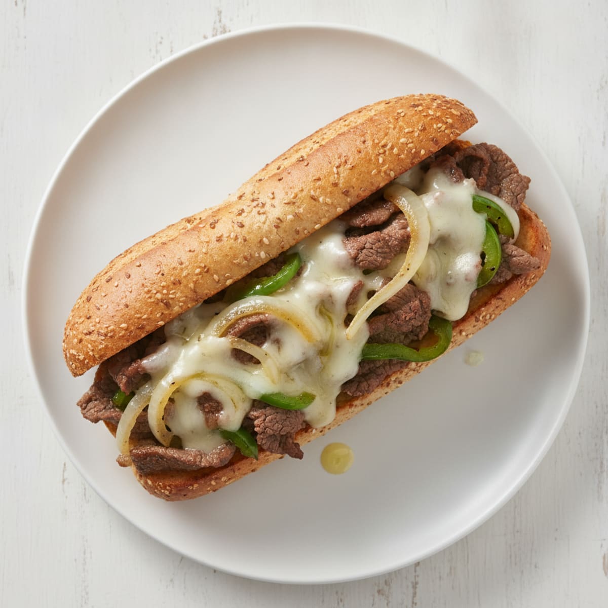 Classic Philly Cheesesteak Sandwich