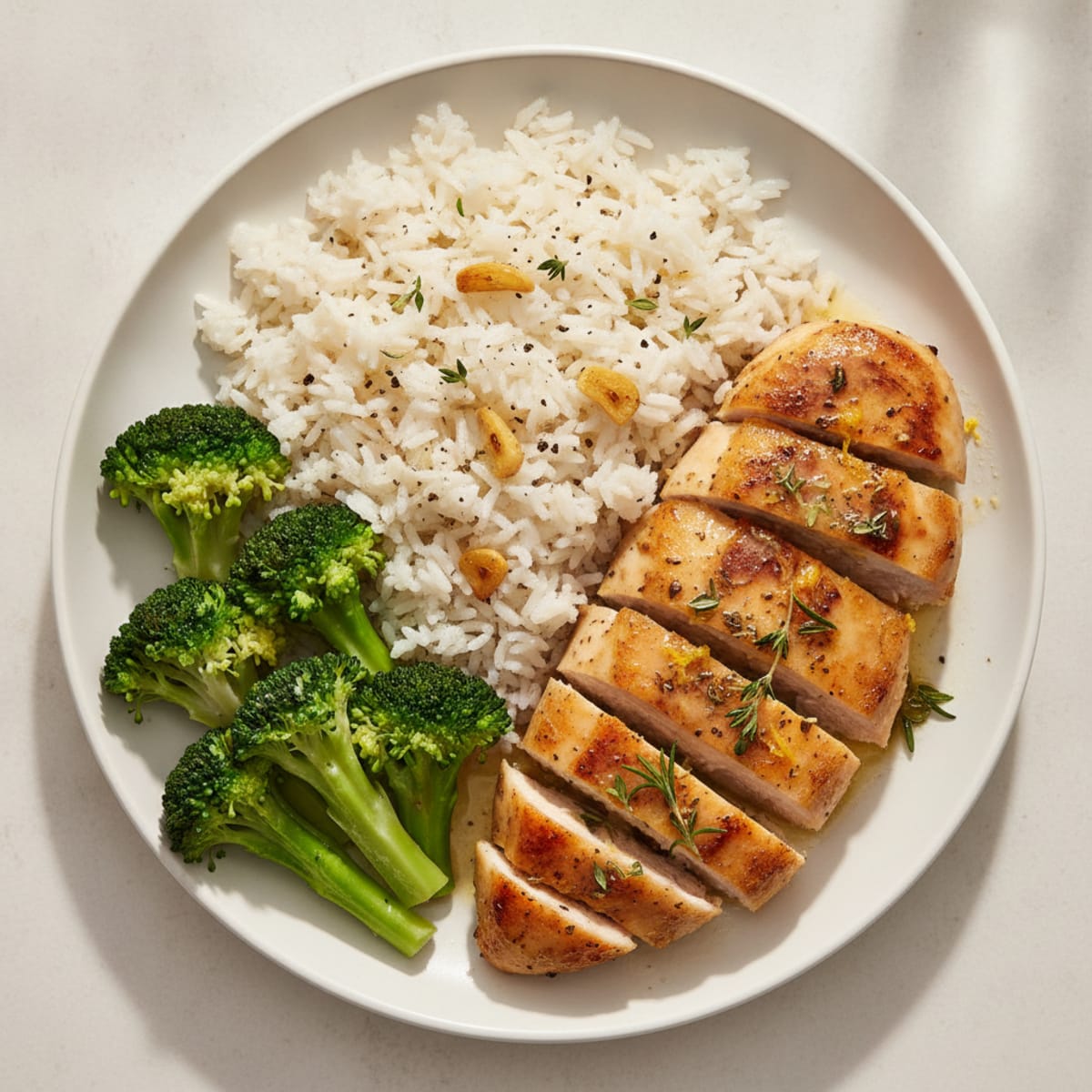 Lemon Herb Chicken with Garlic Rice