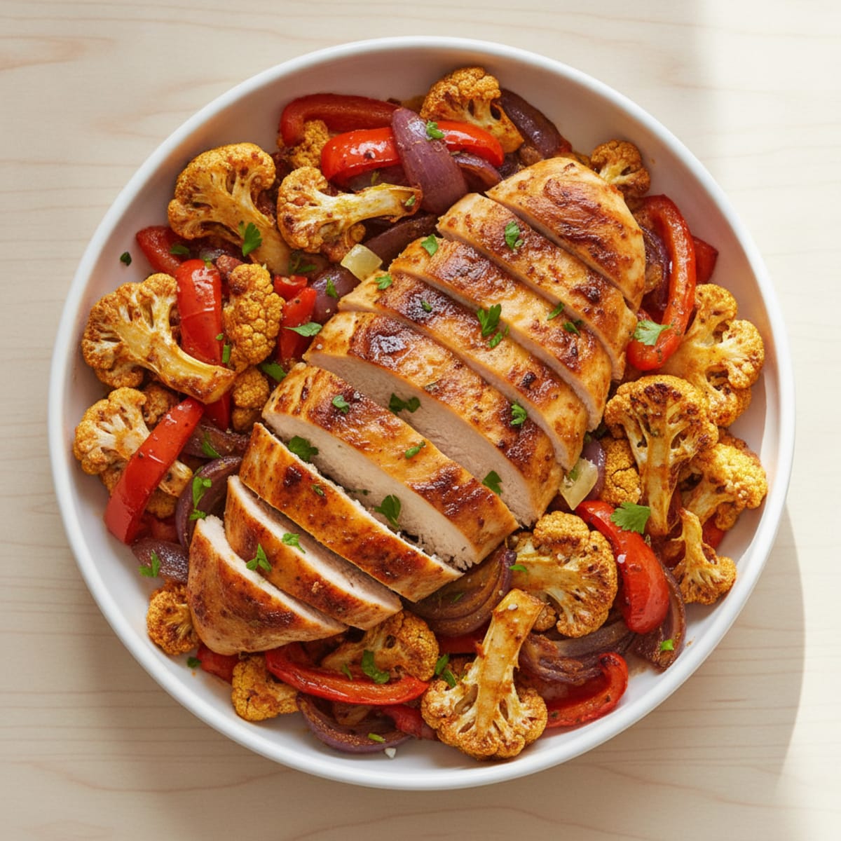 Spicy Harissa Chicken with Roasted Vegetables