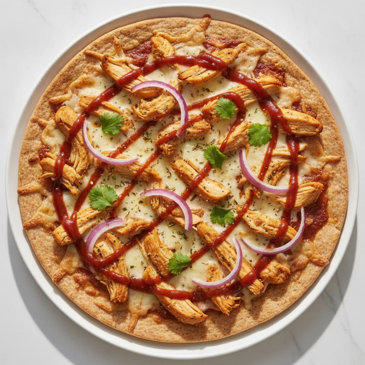 High-Protein BBQ Chicken Pizza