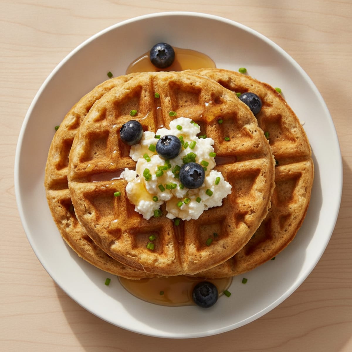 Cottage Cheese Protein Waffles