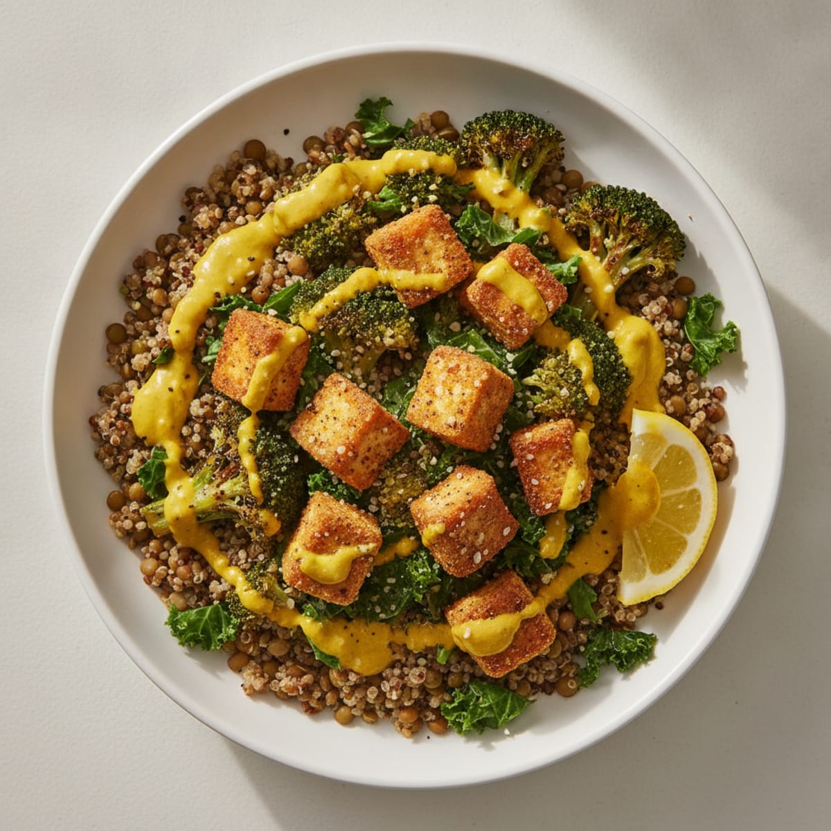 High-Protein Quinoa and Lentil Power Bowl