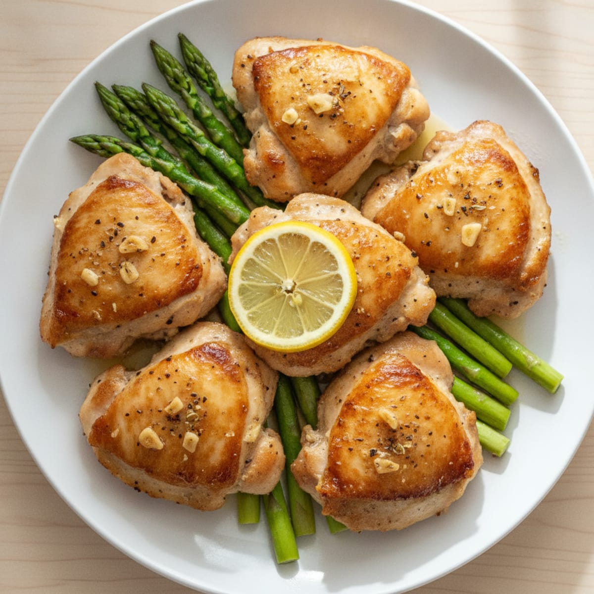 Pan-Seared Chicken Thighs with Garlic