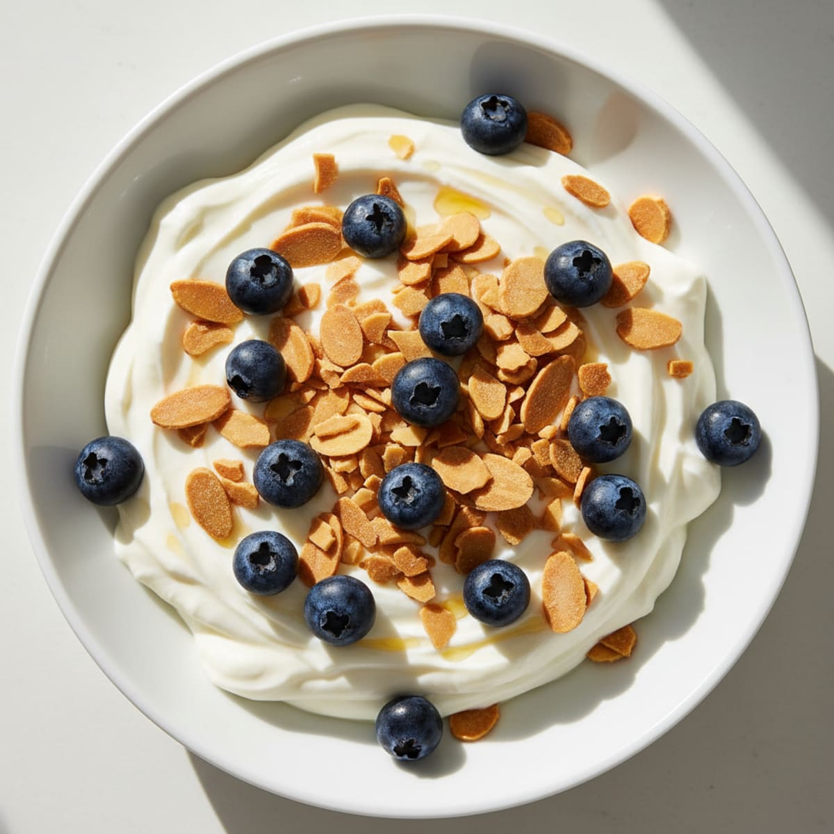 Silky Greek Yogurt with Protein Powder and Toasted Almonds