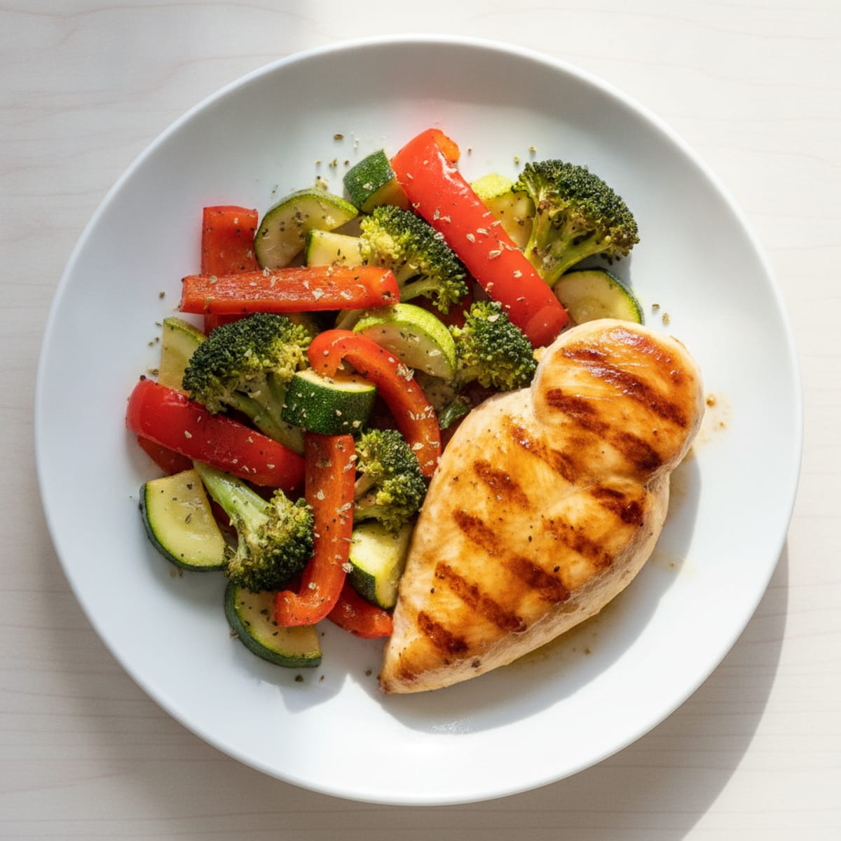 Pan-Seared Chicken with Roasted Vegetables