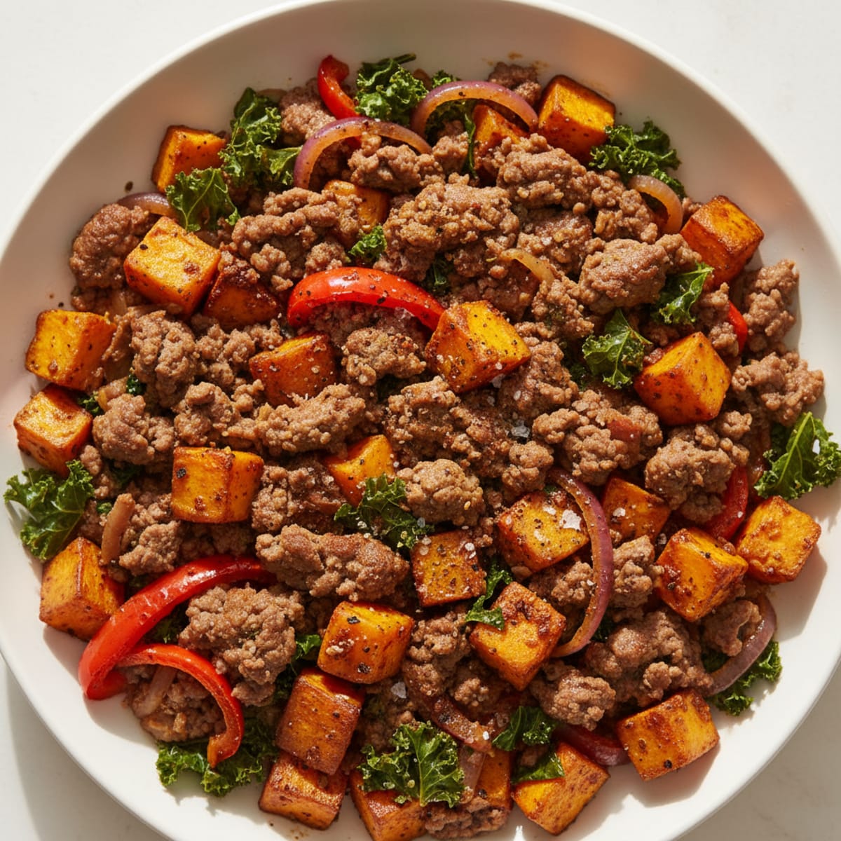 Ground Beef Sweet Potato Skillet