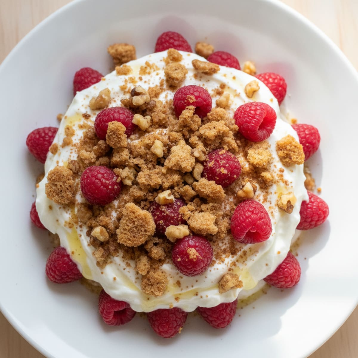 Greek Yogurt Protein Parfait with Toast Crumble