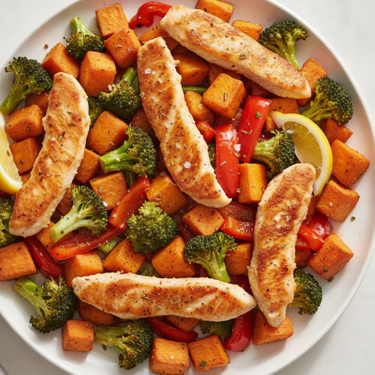 Pan-Seared Chicken with Roasted Vegetables