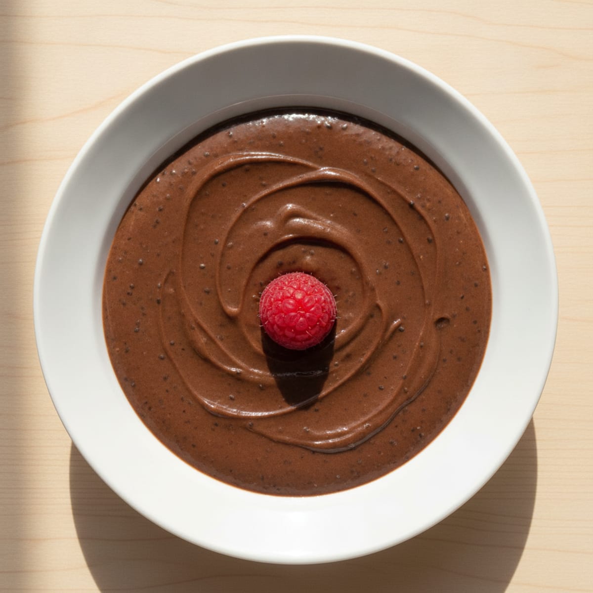 Silky Chocolate Protein Pudding with Chia Seeds