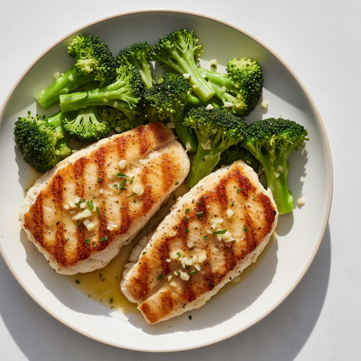 Seared Tilapia with Steamed Broccoli