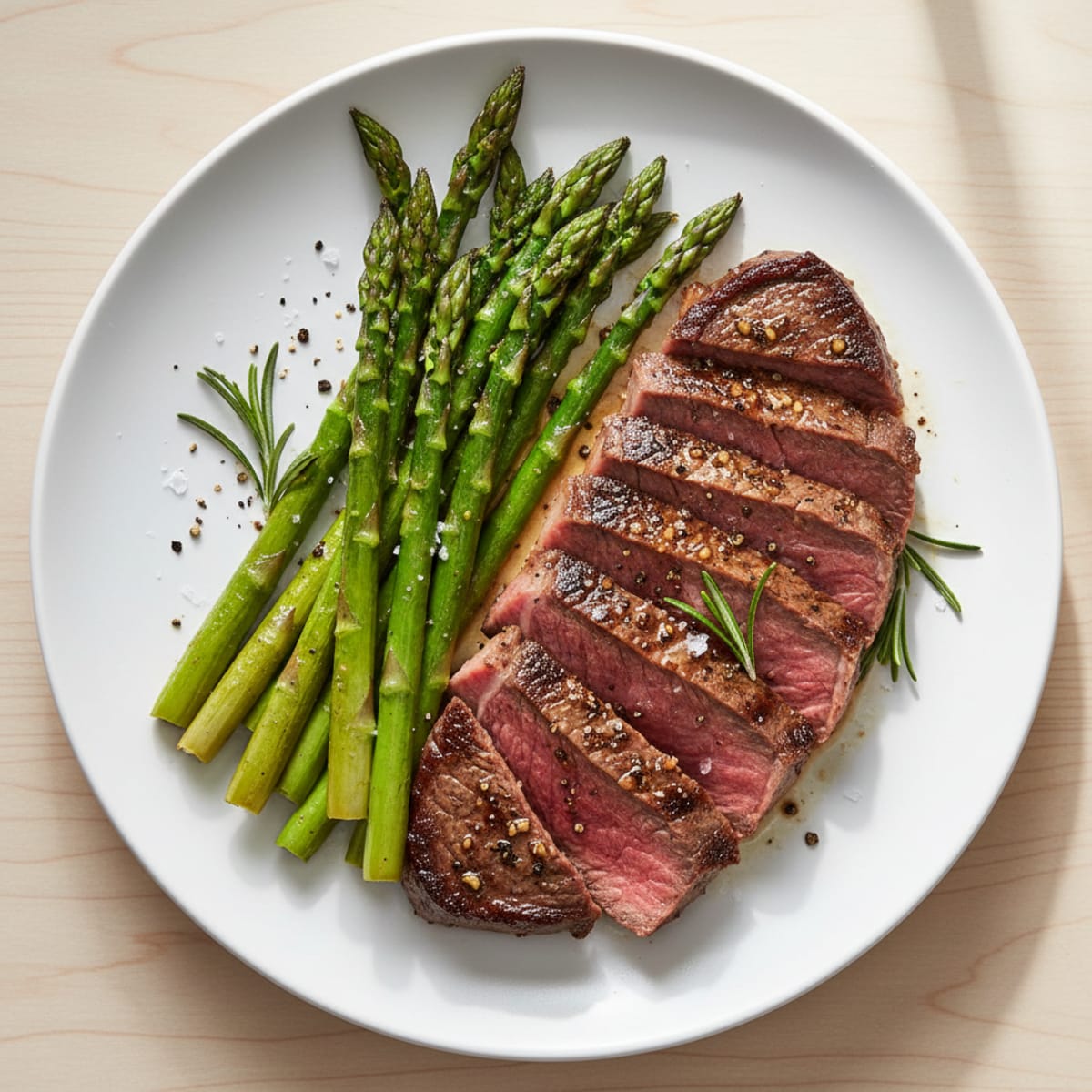 Garlic Herb Steak with Roasted Asparagus
