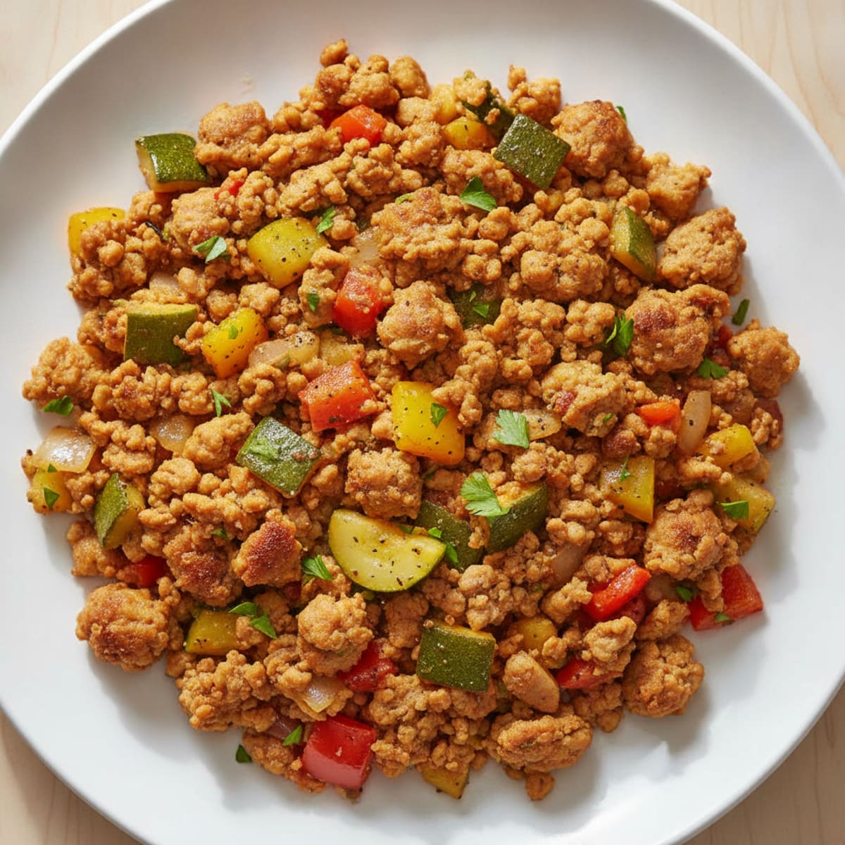 Savory Ground Turkey and Zucchini Skillet