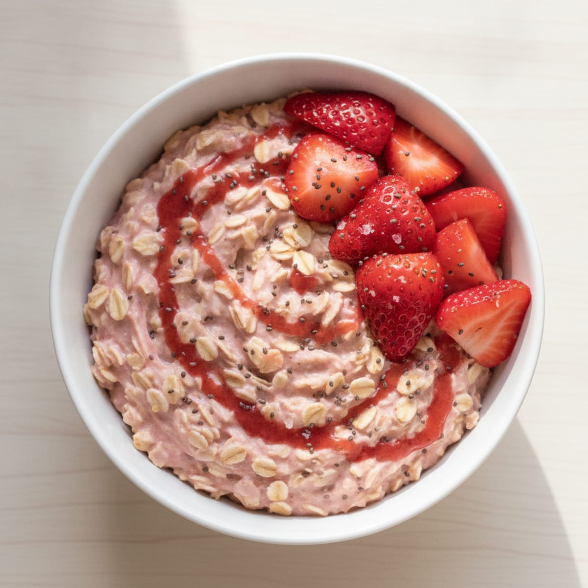 Strawberry Protein Overnight Oats