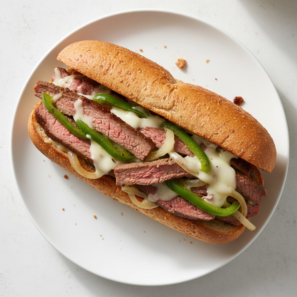 Classic Philly Cheesesteak Sandwich