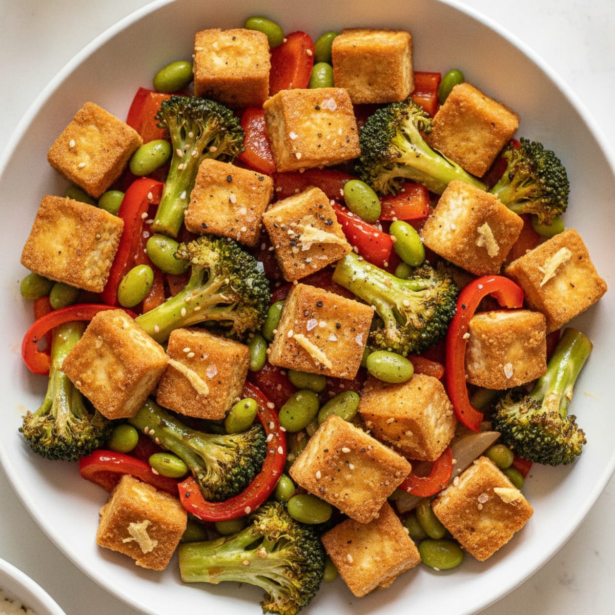 Teriyaki Baked Tofu with Roasted Vegetables