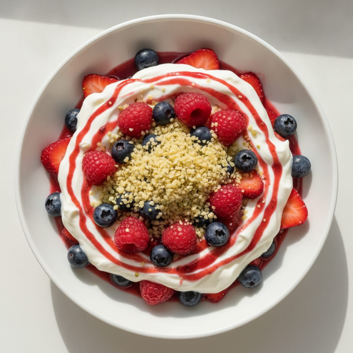 Greek Yogurt Protein Parfait with Mixed Berries