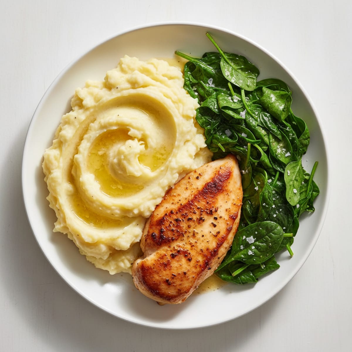 Buttery Garlic Mashed Potatoes with Pan-Seared Chicken