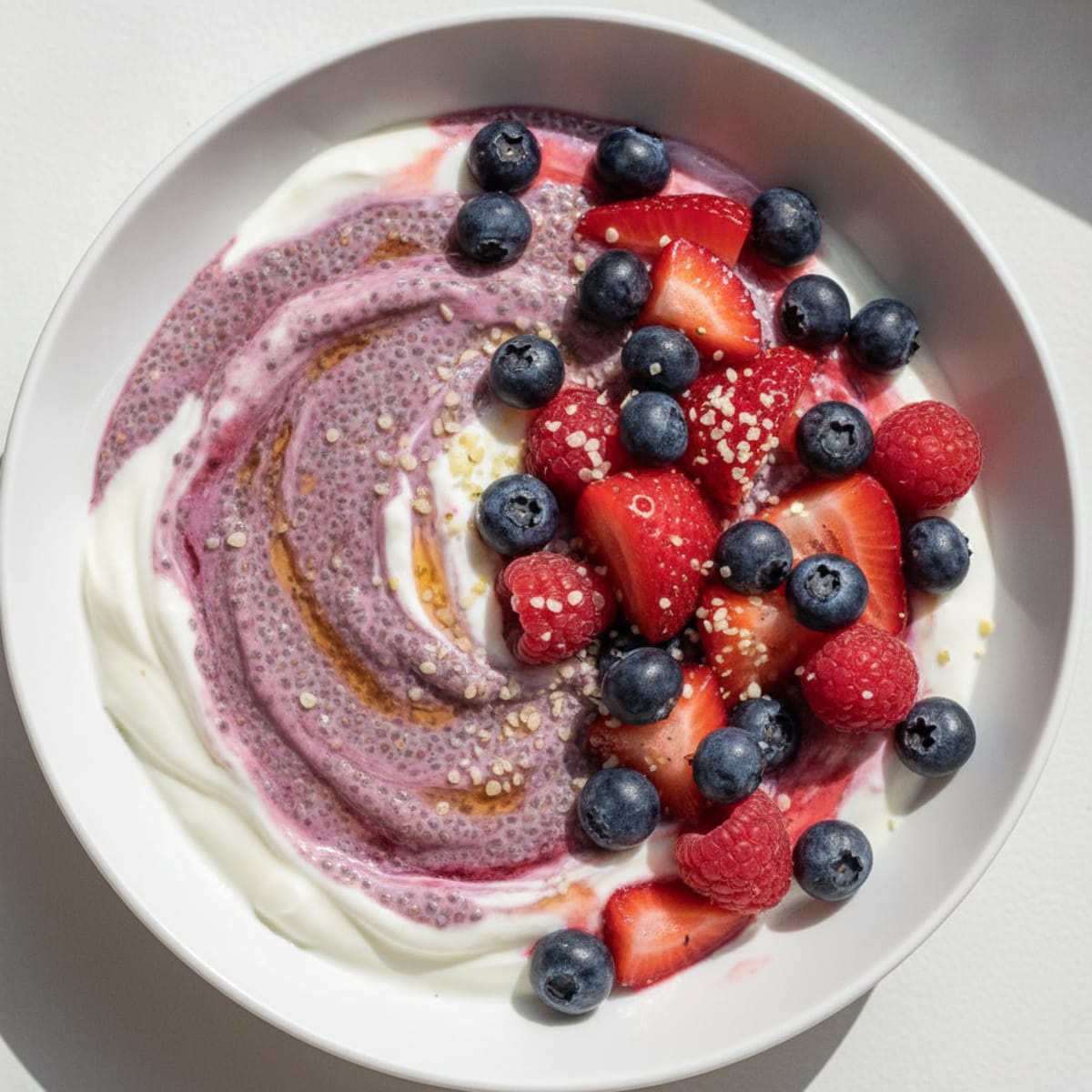 Skyr Chia Berry Overnight Pudding