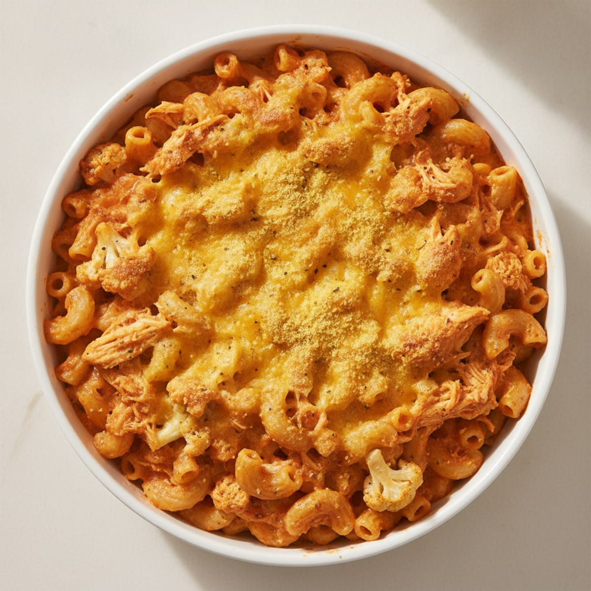 Buffalo Chicken Macaroni Bake