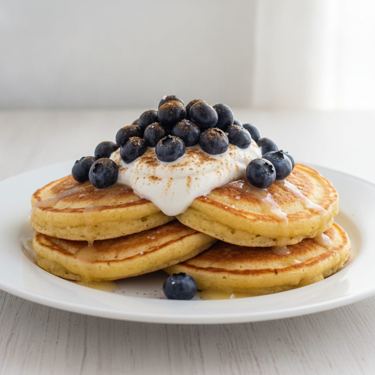 Chickpea Flour Pancakes with Berries