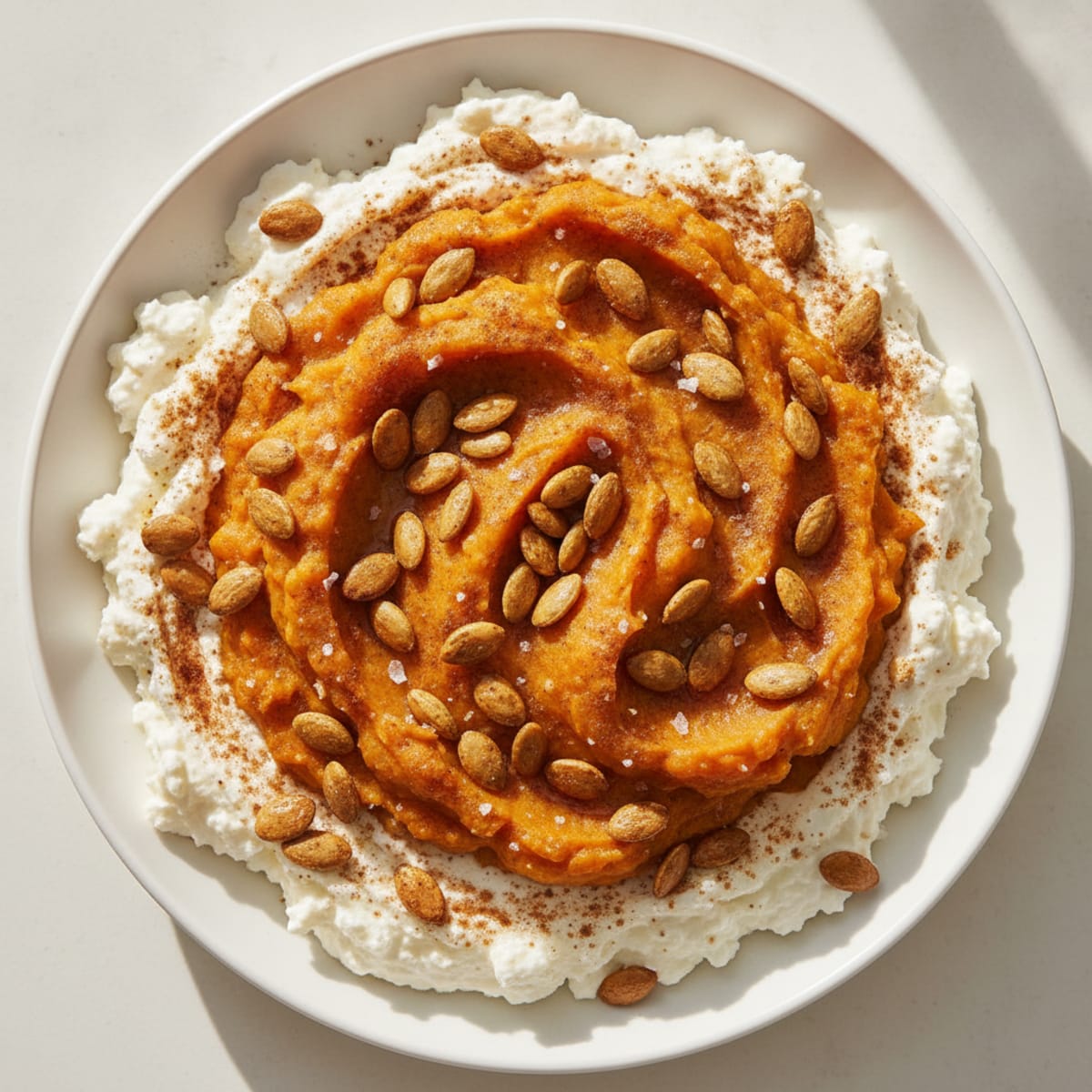 Whipped Cottage Cheese with Maple Sweet Potatoes